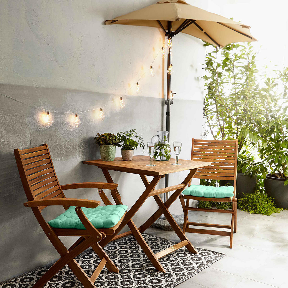 SONNENSCHIRM Siesta - Beige, Textil/Metall (184/94cm) - Butlers