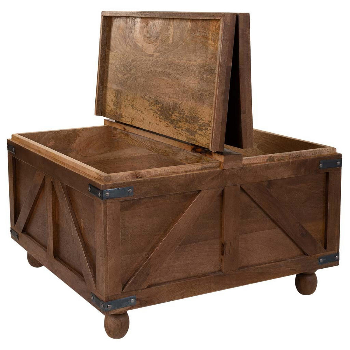 COUCHTISCH aus Holz 76x76x45 cm - Braun, Holz (76/76/45cm) - Wanderlust