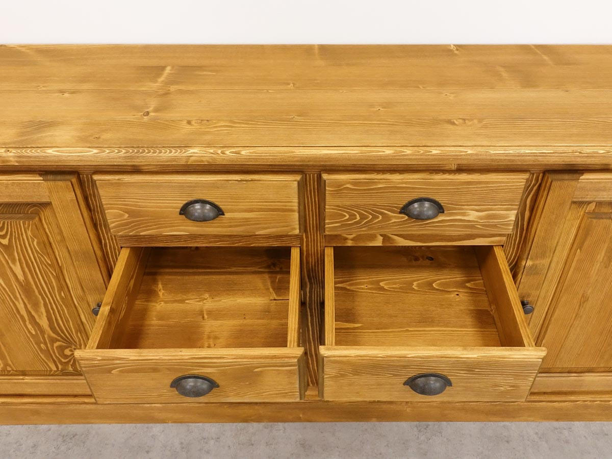 KOMMODE aus Massivholz CHARLOTTE 2 - Hellbraun, Holz (200/90/50cm) - Seart