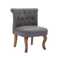 STUHL Echtleder Massivholzbeine, DE-42328, Grau - Grau, Holzwerkstoff (60/72/56cm) - ComfortXL