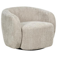 DREHSESSEL Stoff Beige Tore - Beige, Textil (85/67/80cm) - Beliani