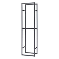 KAMINHOLZREGAL Ulvila - Schwarz, Metall (45/170/30cm) - [en.casa]