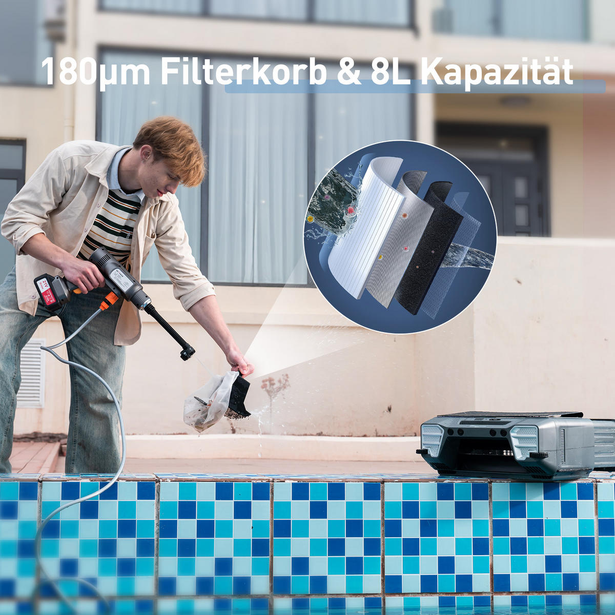 POOLROBOTER Y80 - Schwarz, Kunststoff (32.9/19.9/44cm) - EVERCROSS BOT