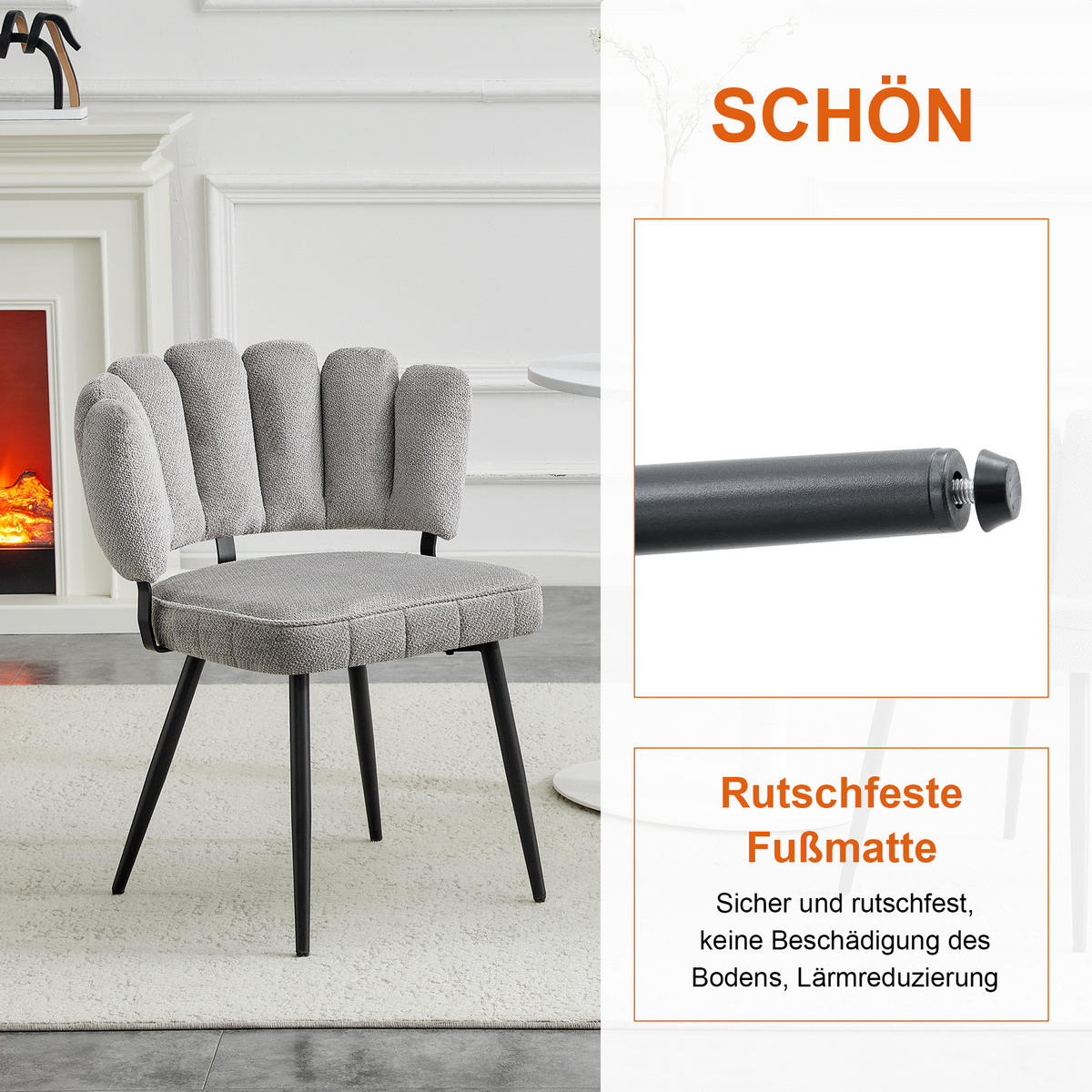ESSGRUPPE DE-39412 3-teilig, mit 2 Stühlen Grau - Grau, Holzwerkstoff (60/72/60cm) - ComfortXL