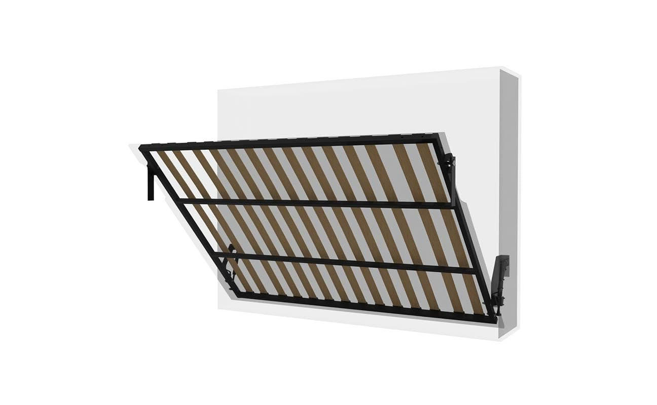 SCHRANKBETT Morphy Einbaubares 200x160 Horizontal - Weiß, Holz/Metall (200/160cm) - WallBedKing