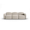 SOFA Blair aus Samt leichtes beige 3 Sitzplätze - Creme, Textil (87/80/272cm) - Micadoni