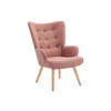 SESSEL - Stoff - Rosa - VATELY - Pink, Textil (78/95.5/69cm) - Vente-Unique