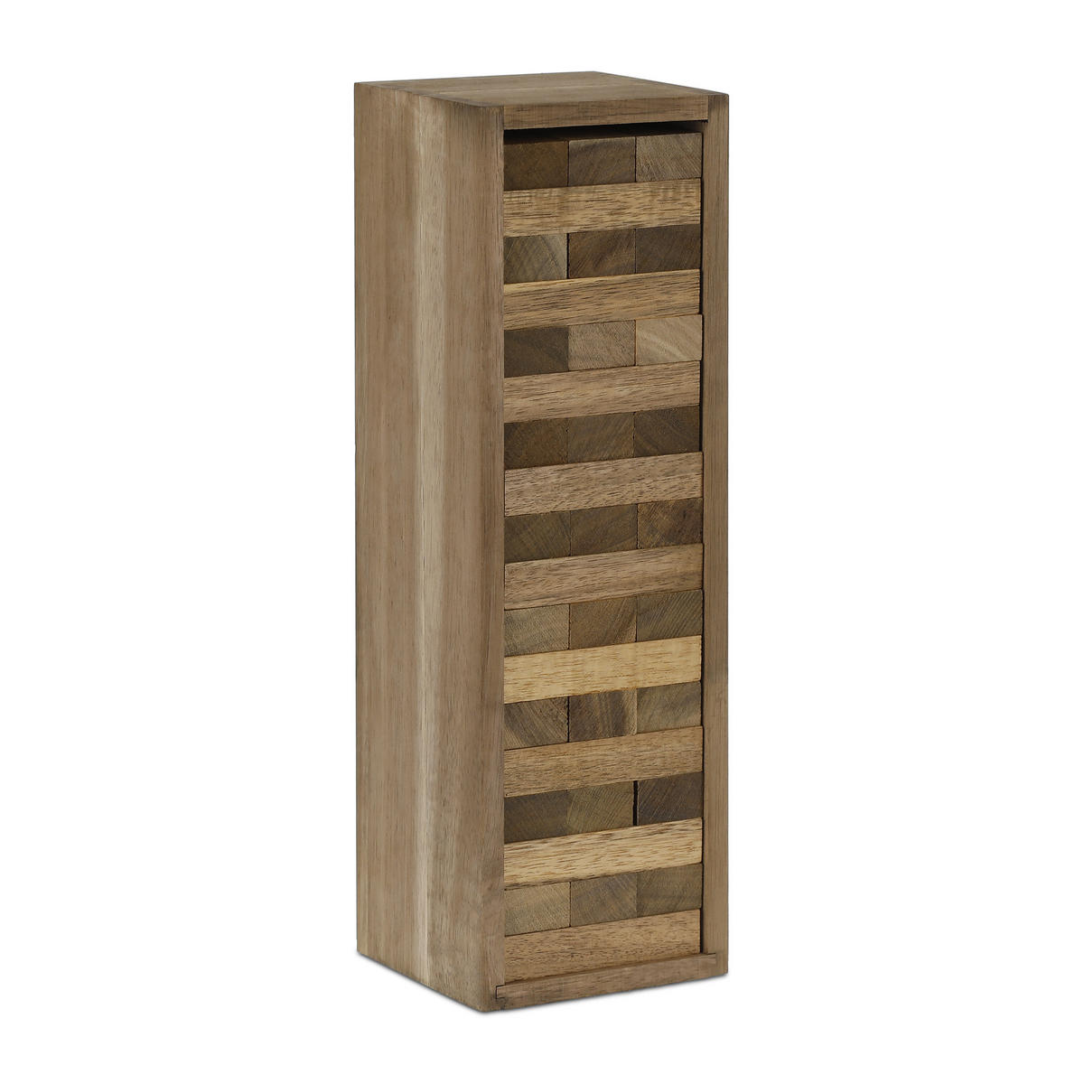WACKELTURM - Braun, Holz (9.5/8.5cm) - Relaxdays