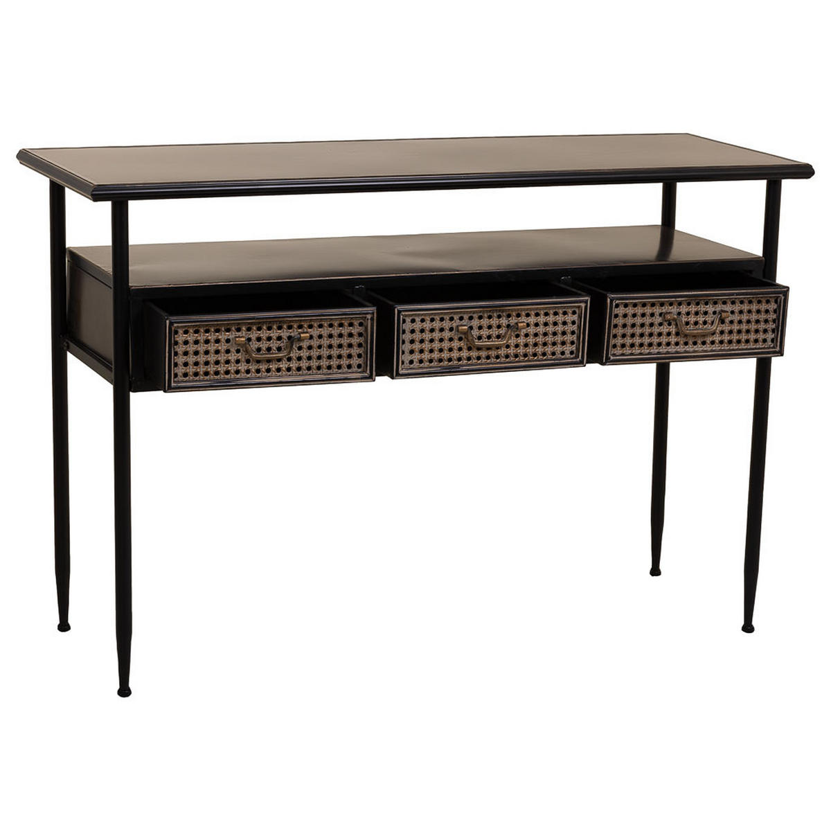 KONSOLE aus Metall 122x42x80 cm - Braun, Metall (42/122/80cm) - Wanderlust