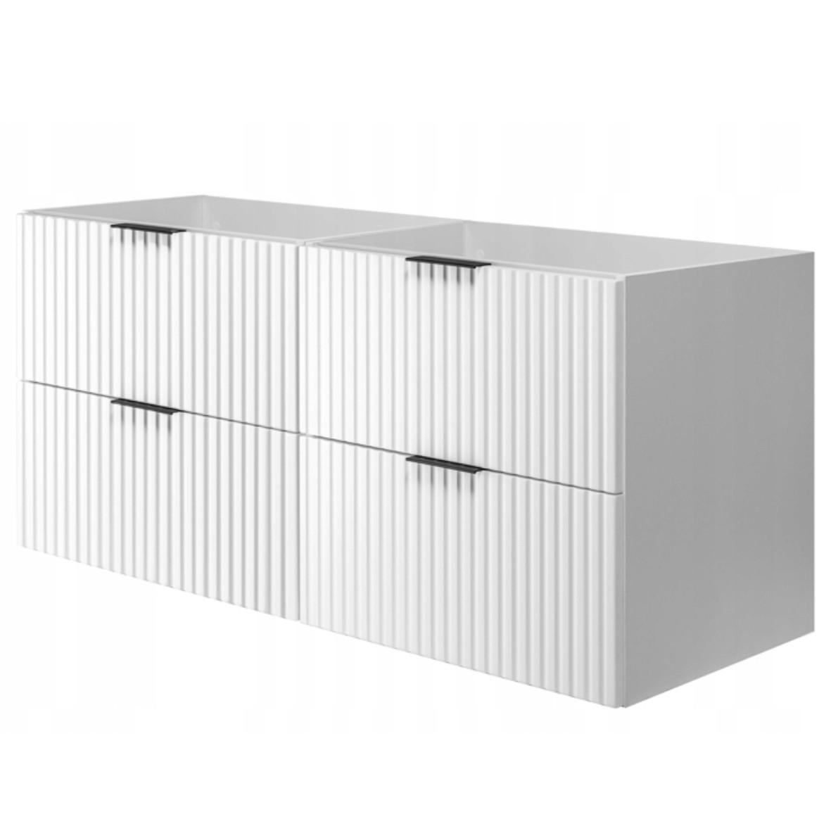 WASCHBECKUNTERSCHRANK FLOW Weiß matt 160/57/46 cm - Weiß, Holzwerkstoff (160/57/46cm) - Rodan