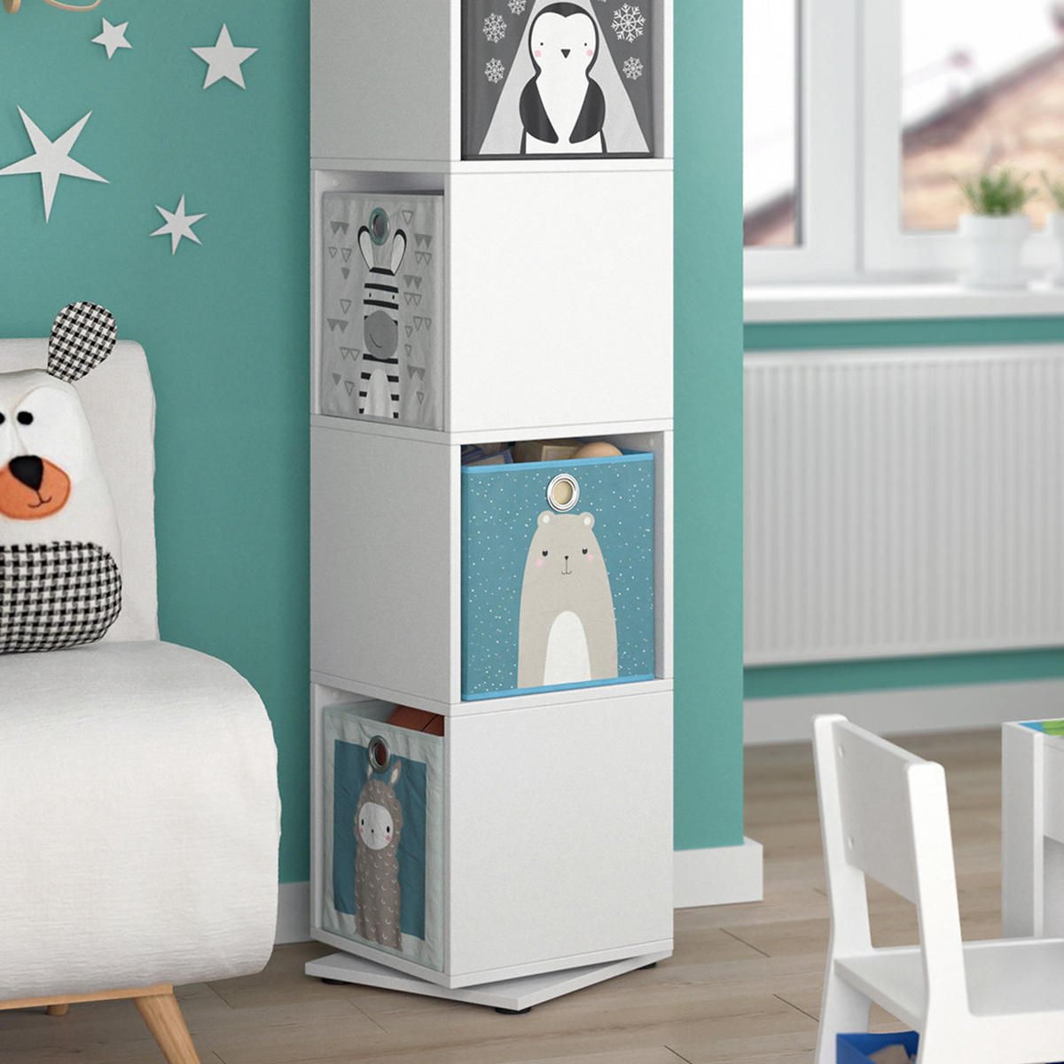 DĚTSKÁ POLIČKA Bílá - bílá, kompozitní dřevo (35.2/144.2/35.2cm) - Vicco