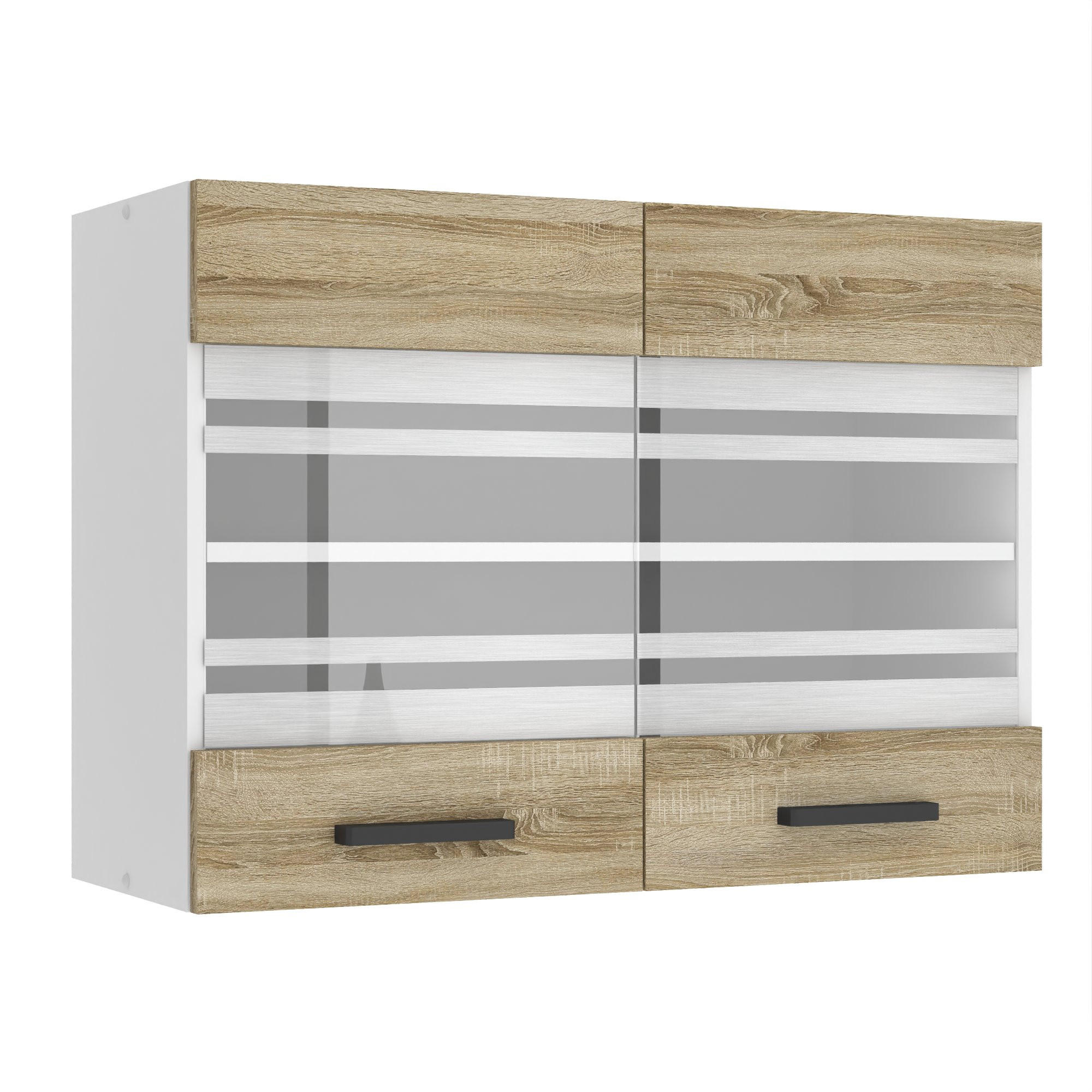 HÄNGESCHRANK SGW 80 cm, mit 2 Türen, Sonoma-Eiche - Eiche San Remo, Holz (80/58/29.6cm) - B BELINI GROUP