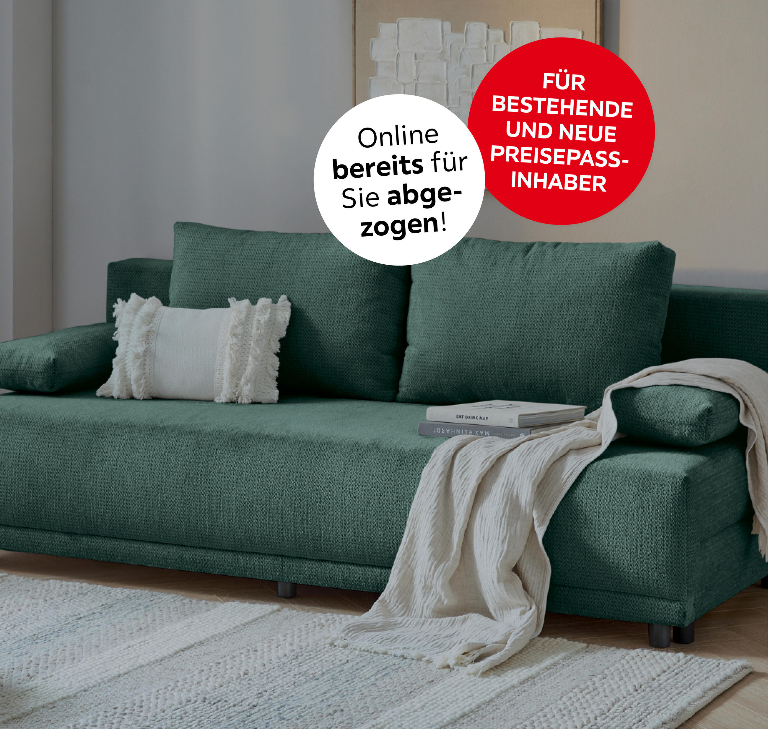 Online bereits für Sie abgezogen; Für bestehende und neue Preisepassinhaber