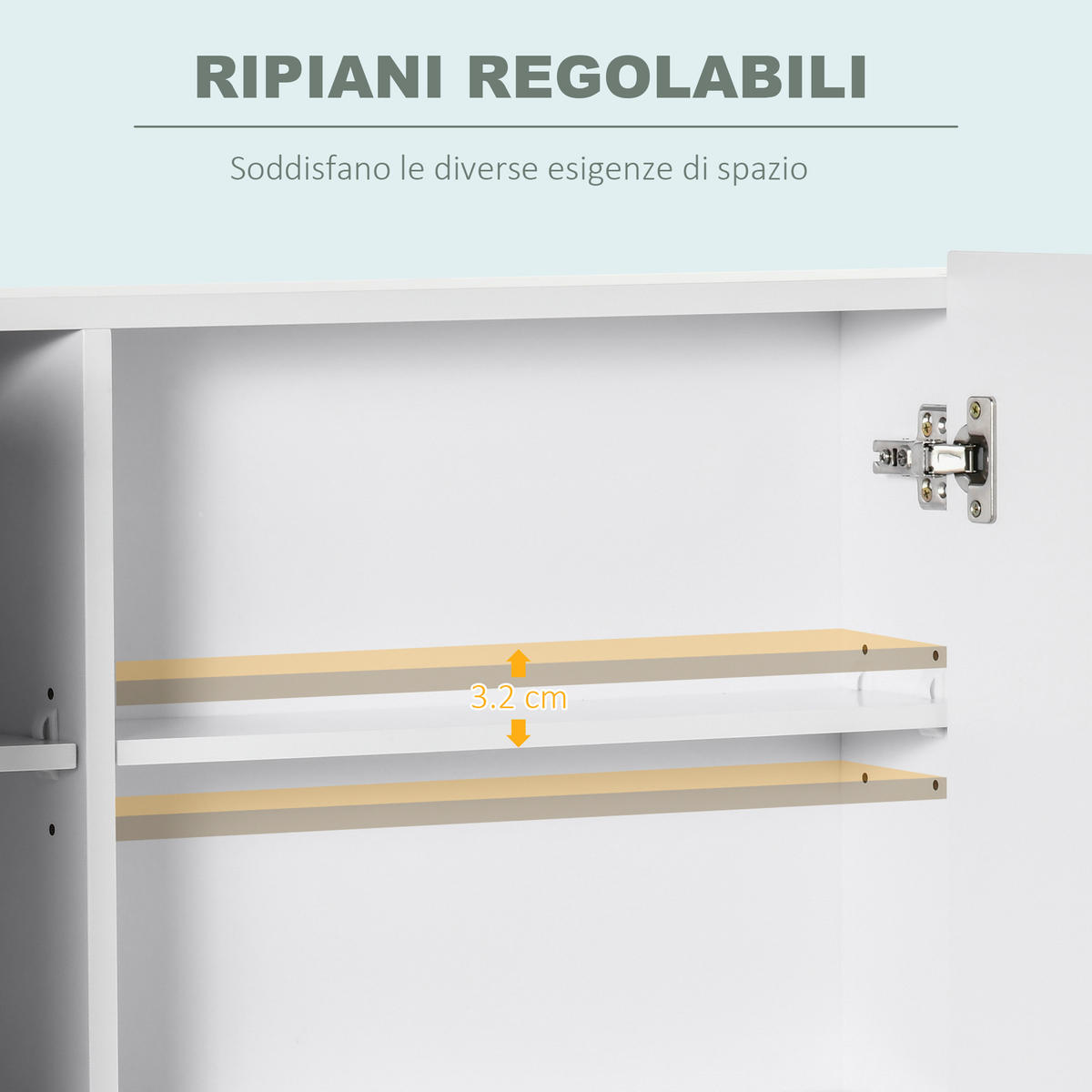BADEZIMMER-SPIEGELSCHRANK mit 3 Schränken, 3 Ablagen und LED-Beleuchtung, 90 x 15 x 65 cm ,Weiß - Weiß, Glas (90/65/15cm) - Vallsero