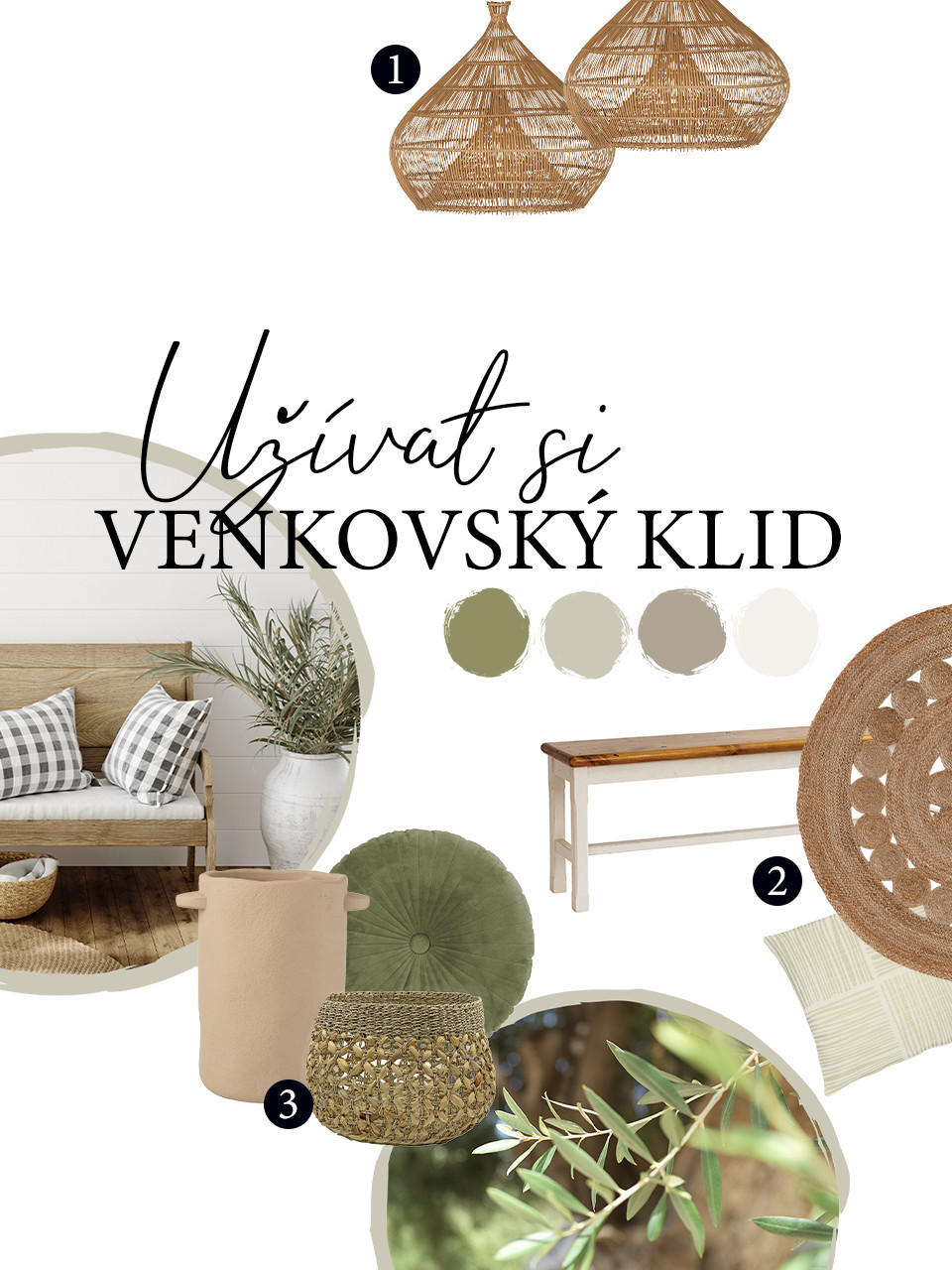 Venkovský styl doplňky a dekorace