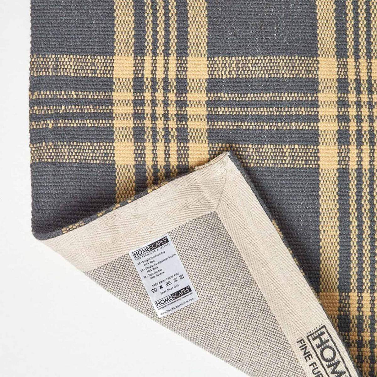 HANDWEBTEPPICH Douglas kariert 150/240 cm - Grau, Textil (150/240cm) - Homescapes