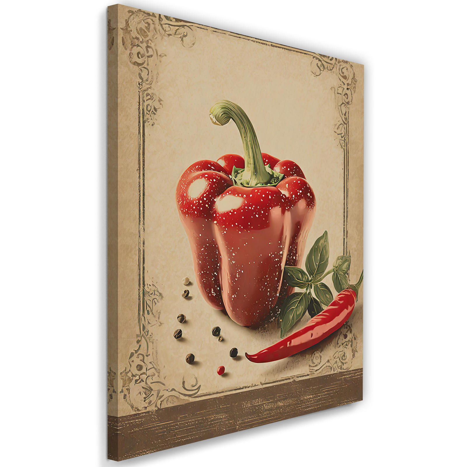 WANDBILD rote paprika lebensmittel - Rot, Textil (40/60cm) - Feeby