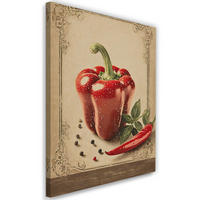 WANDBILD rote paprika lebensmittel - Rot, Textil (40/60cm) - Feeby