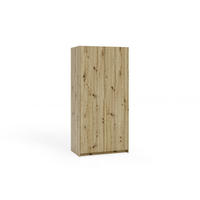 DREHTÜRENSCHRANK AMARA 100/204/58cm 2-türig Eiche Artisan - Goldfarben/Eiche Artisan, Holzwerkstoff (100/204/58cm) - MASSENO