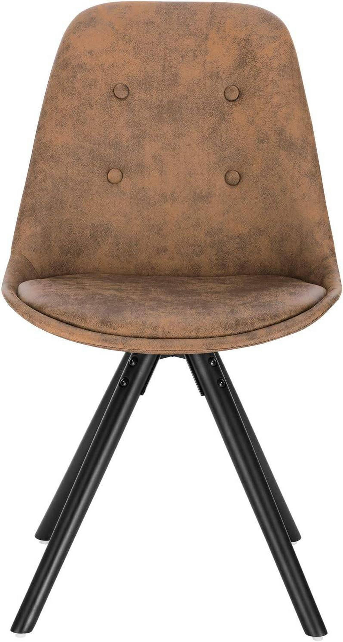 ESSZIMMERSTÜHLE 1er Set, Polsterstuhl, Dunkelbraun - Dunkelbraun/Schwarz, Holz/Textil (43/83/44.5cm) - Woltu