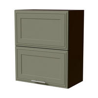 KLAPPHÄNGESCHRANK Salo W8B/60-AV Lava / Reed Green Matt 60 / 32,5 / 72cm - Dunkelgrau/Grün, Holz/Holzwerkstoff (60/72/32.5cm) - Feldmann-Wohnen