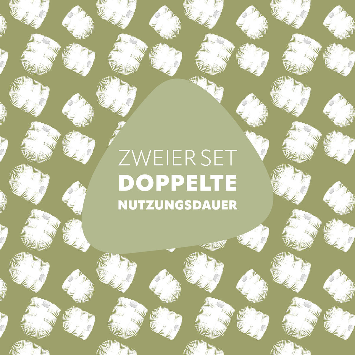 ERSATZ-BÜRSTENKÖPFE (2er Set), Kunststoff, schwarz - Weiß, Kunststoff (8/10cm) - eluno