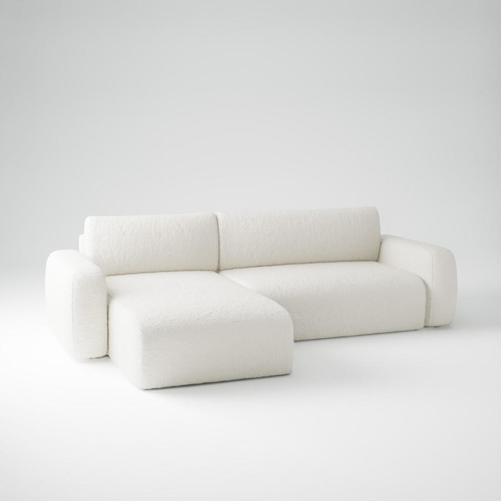 Thumbnail - Meblito Ecksofa, Creme, Textil, L-Form, 294x185 cm, Wohnzimmer, Sofas & Couches, Wohnlandschaften, Ecksofas