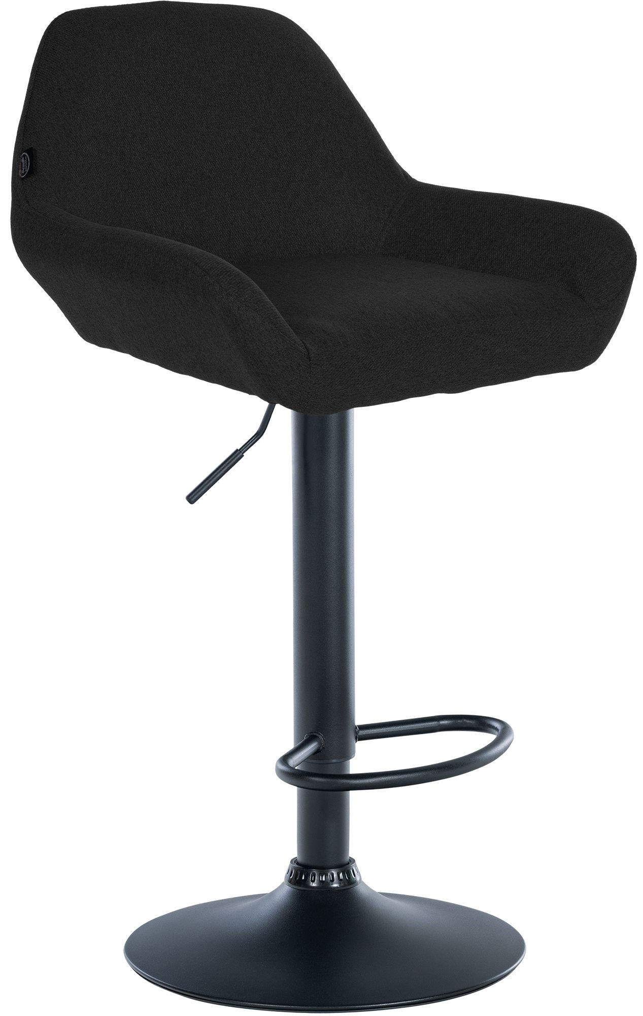 BARHOCKER Stoff schwarz - Schwarz, Textil/Metall (51/89/52cm) - CLP