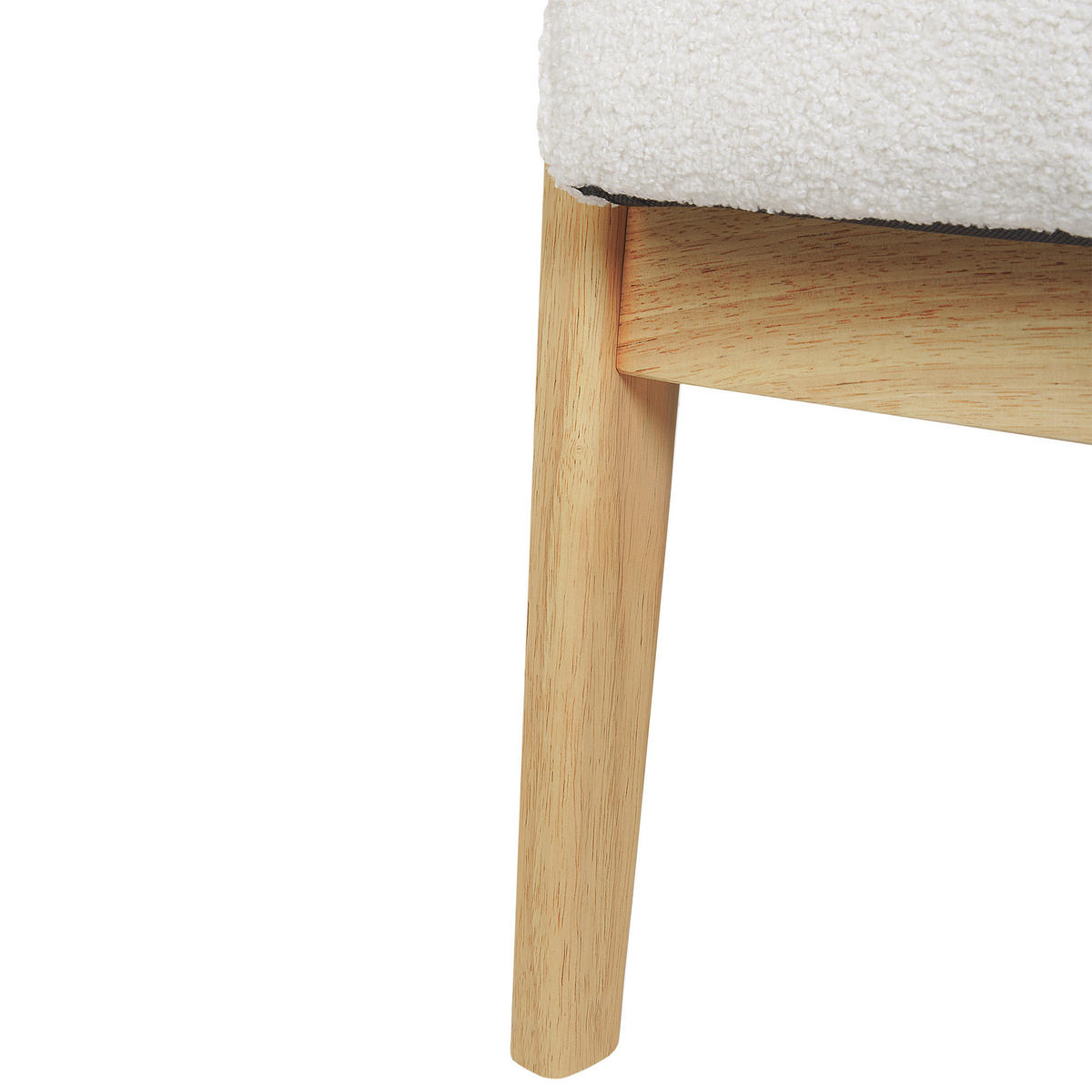 SESSEL Bouclé Cremeweiß Leknes - Hellbraun/Weiß, Textil (62/79/74cm) - Beliani