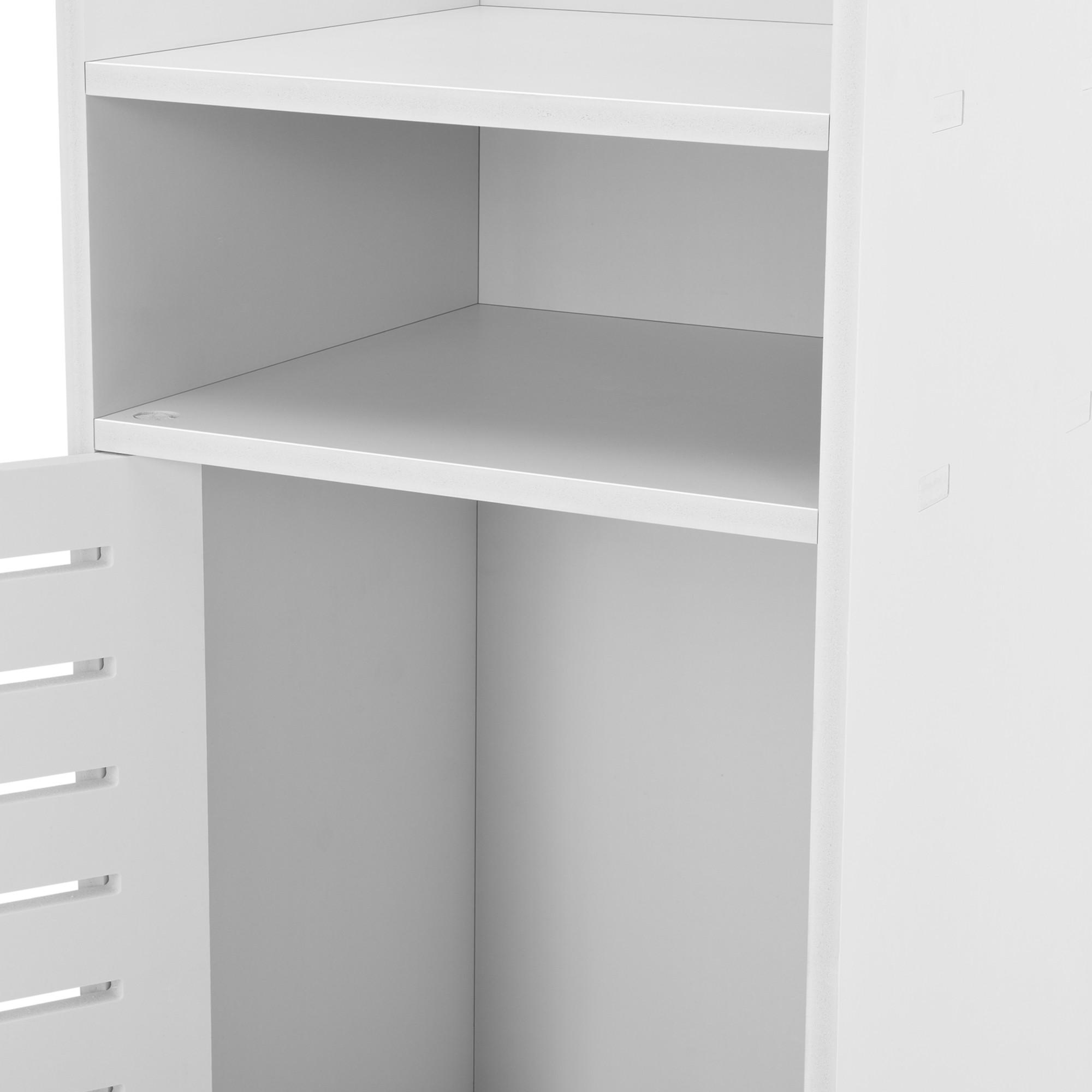 BADEZIMMERSCHRANK Skara - Weiß, Kunststoff (32/72/32cm) - [en.casa]