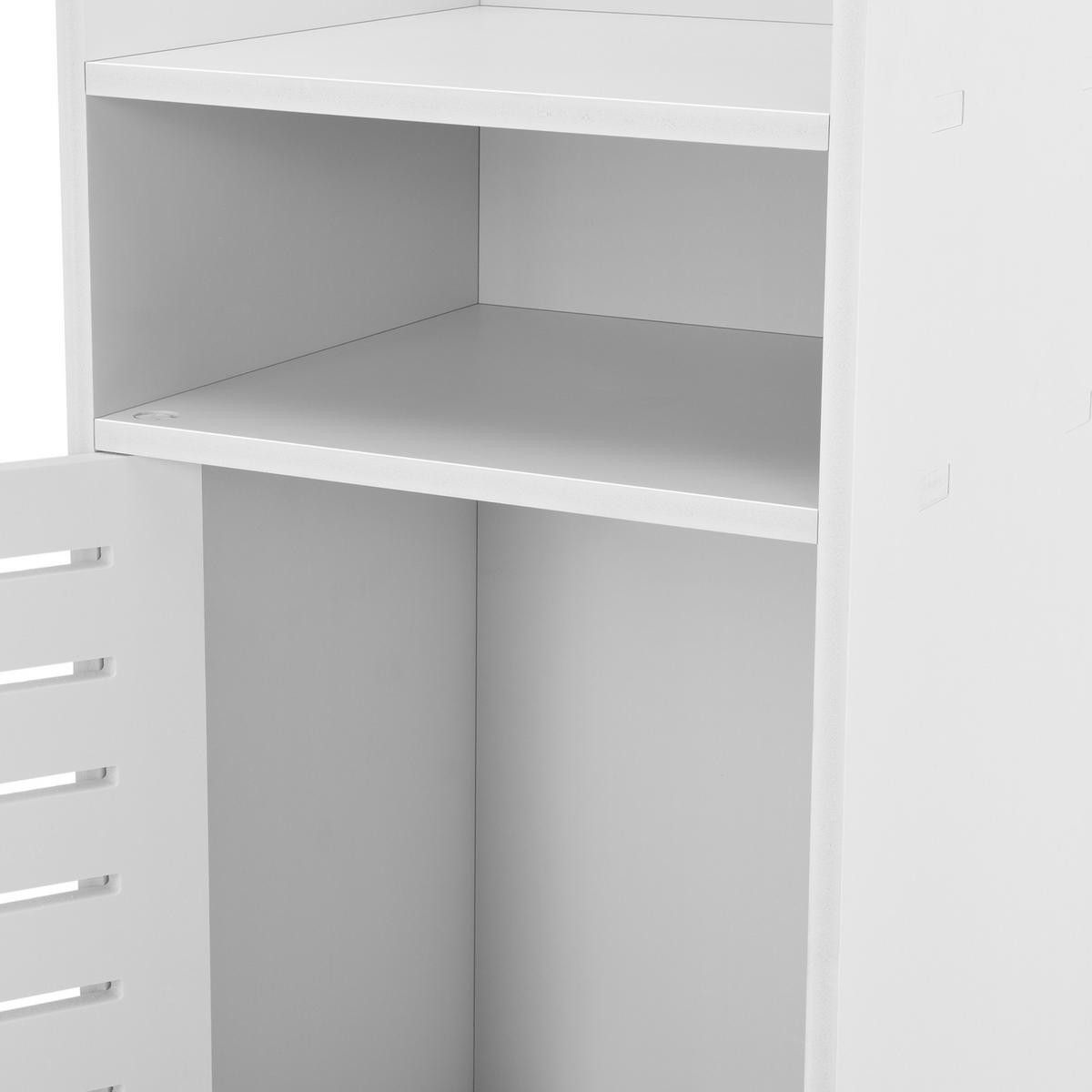BADEZIMMERSCHRANK Skara - Weiß, Kunststoff (32/72/32cm) - [en.casa]
