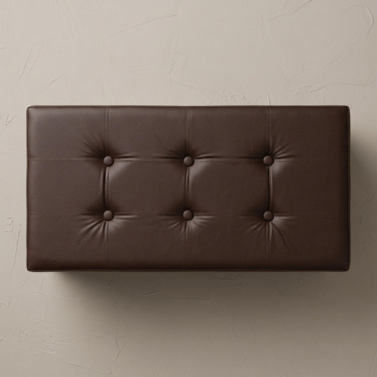 HOCKER mit Stauraum aus Kunstleder - Braun, Leder (40/40/80cm) - SCENA LIVING