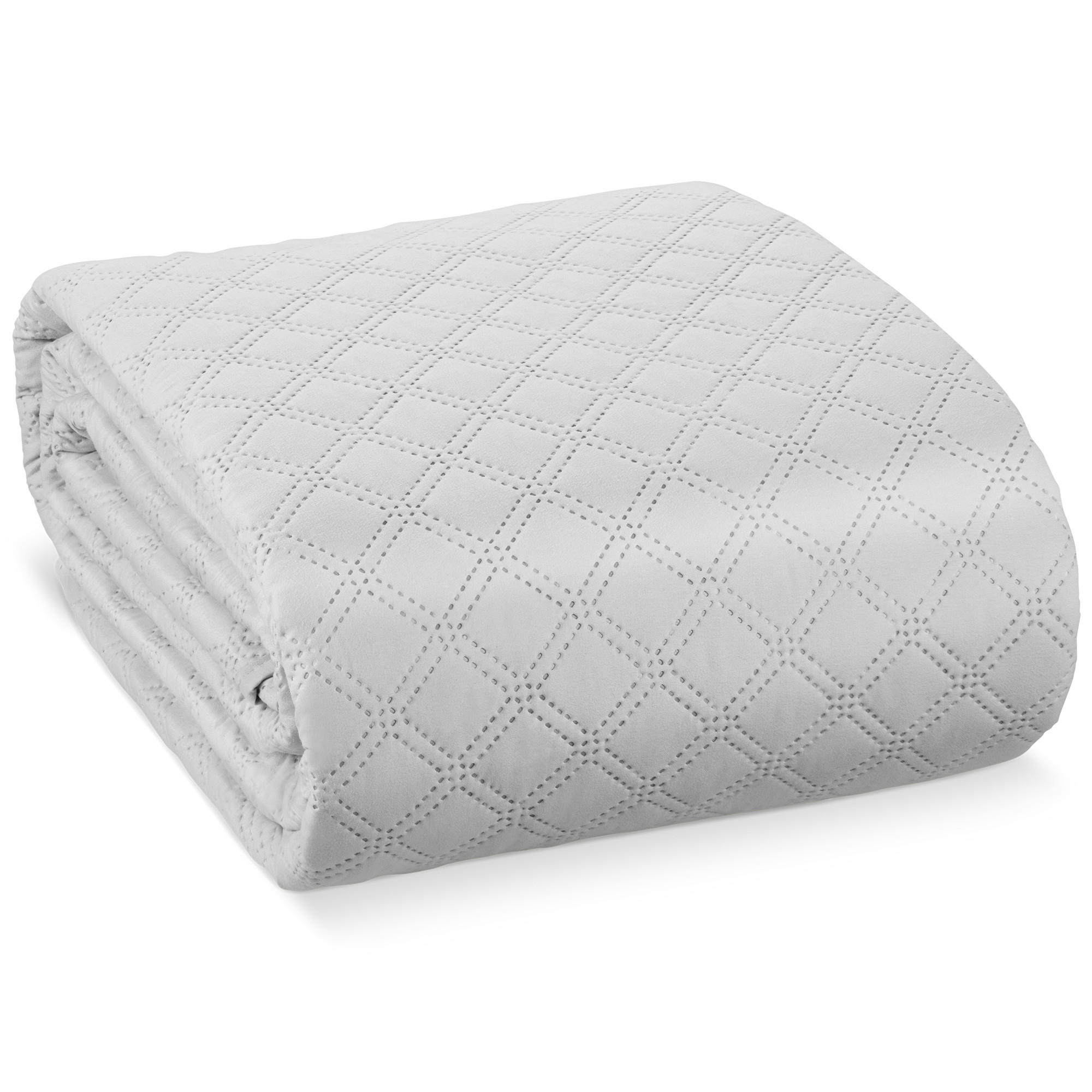 Beautissu Tagesdecke Grau 240x260 cm