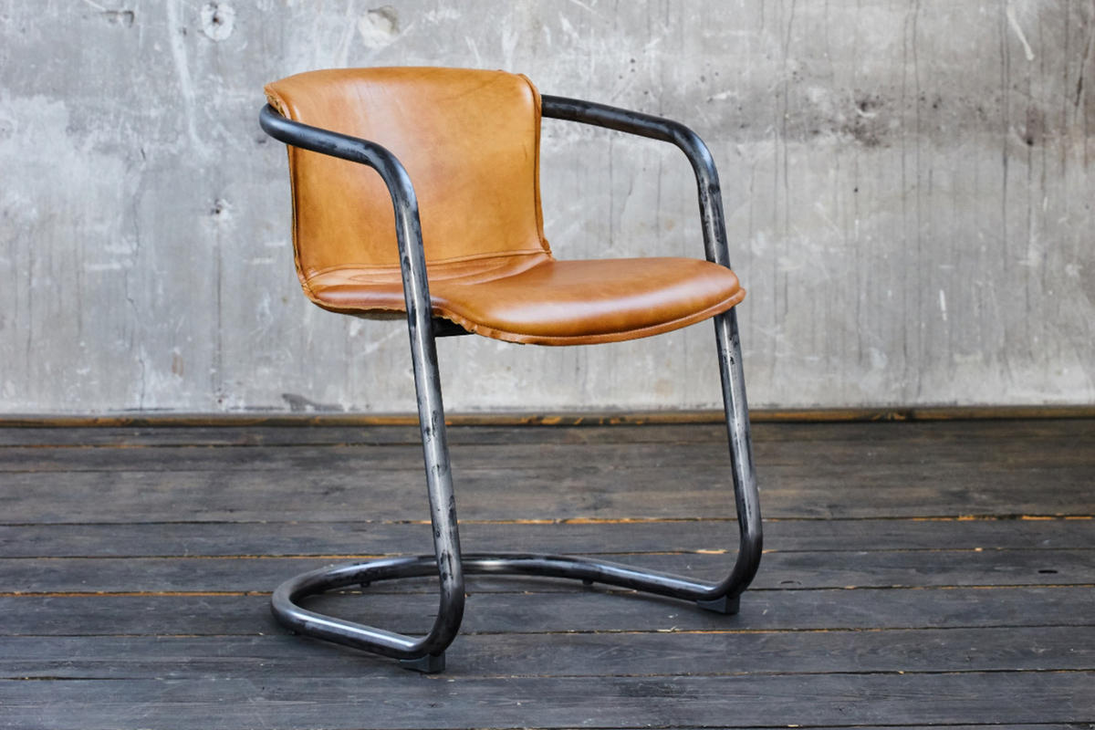 ESSZIMMERSTUHL FILLY Braun Leder - Dunkelbraun/Schwarz, Leder (54/73/61cm) - KAWOLA