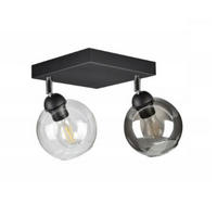 DECKENLEUCHTE HAGEN - Transparent/Schwarz, Glas/Metall (21/21/21cm) - kiki design