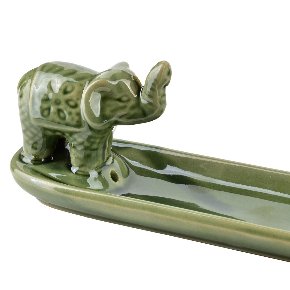 STÄBCHENHALTER Basic Grün 21/6/7 cm Keramik - Grün, Keramik (6/7/21cm) - Mondex