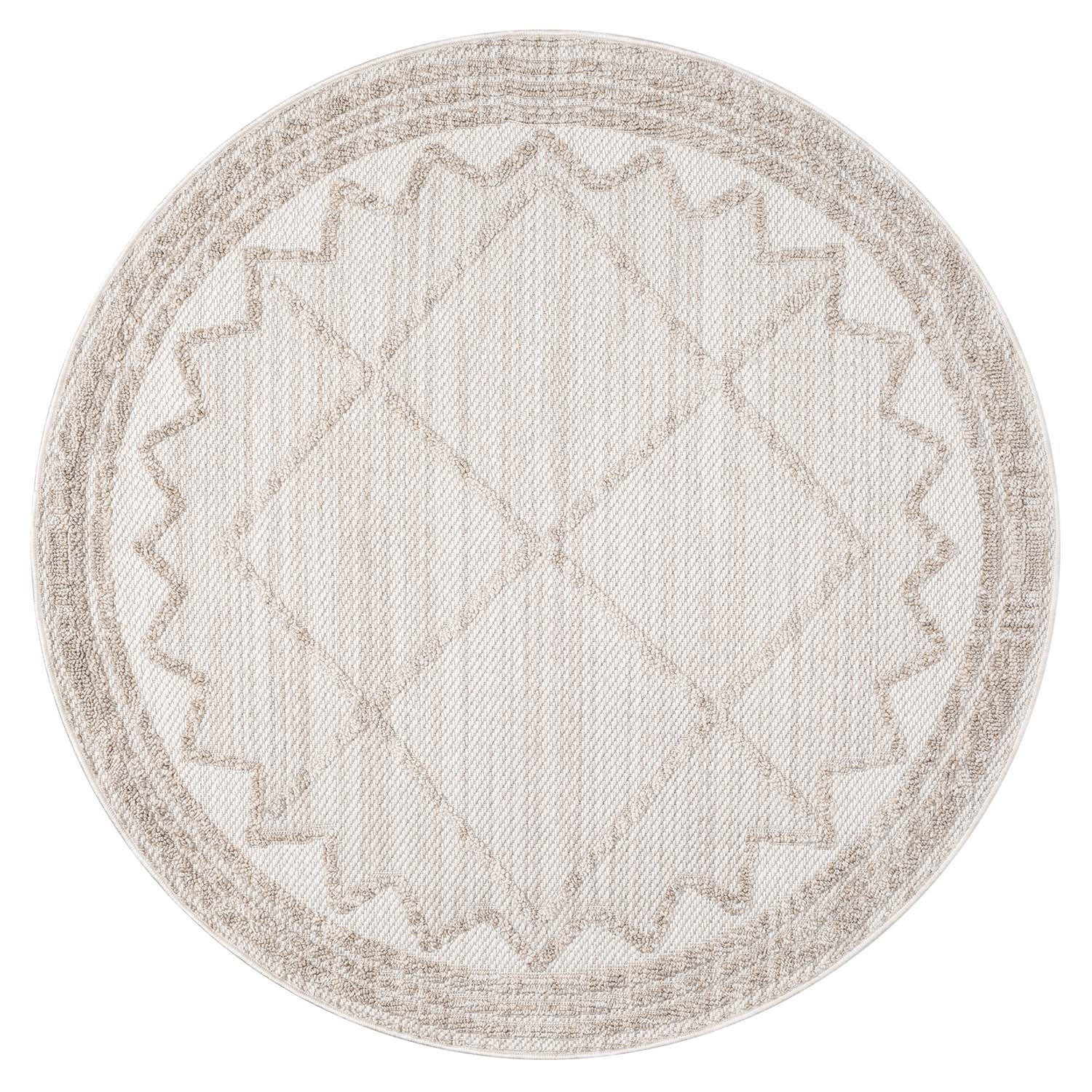 KURZFLOR-TEPPICH Clasico 8931 Beige 200 cm Rund - Beige, Textil (200/200cm) - carpet city