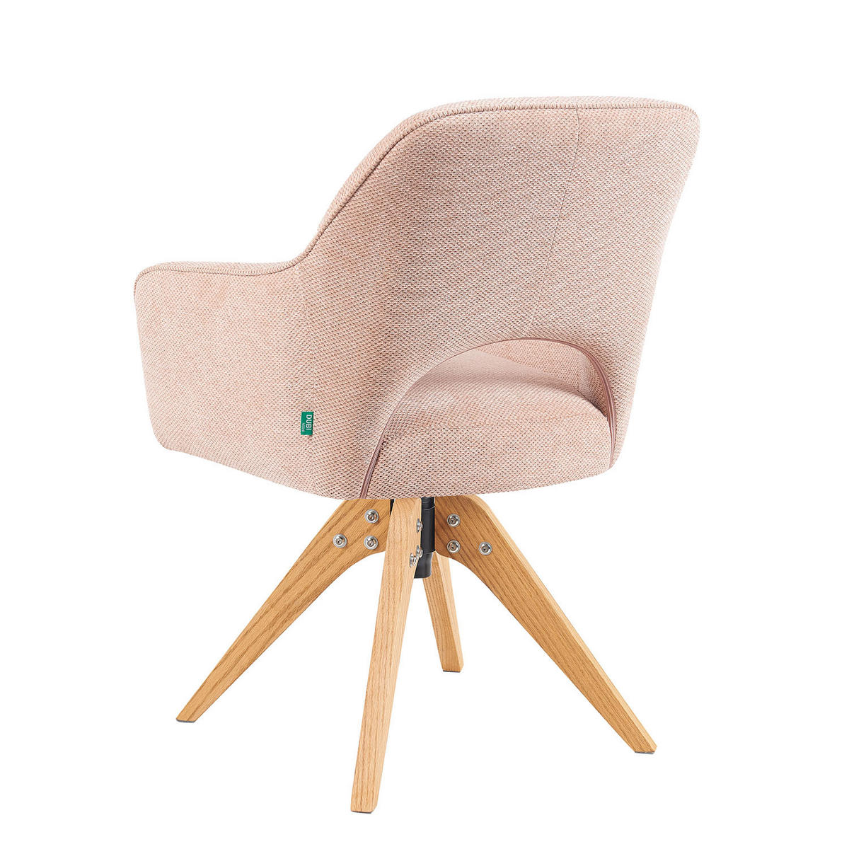 DREHSTUHL Mika-Lena - Honigeiche/Rosa, Eichenholz/Holz (60/87/65cm) - DUBI Möbel