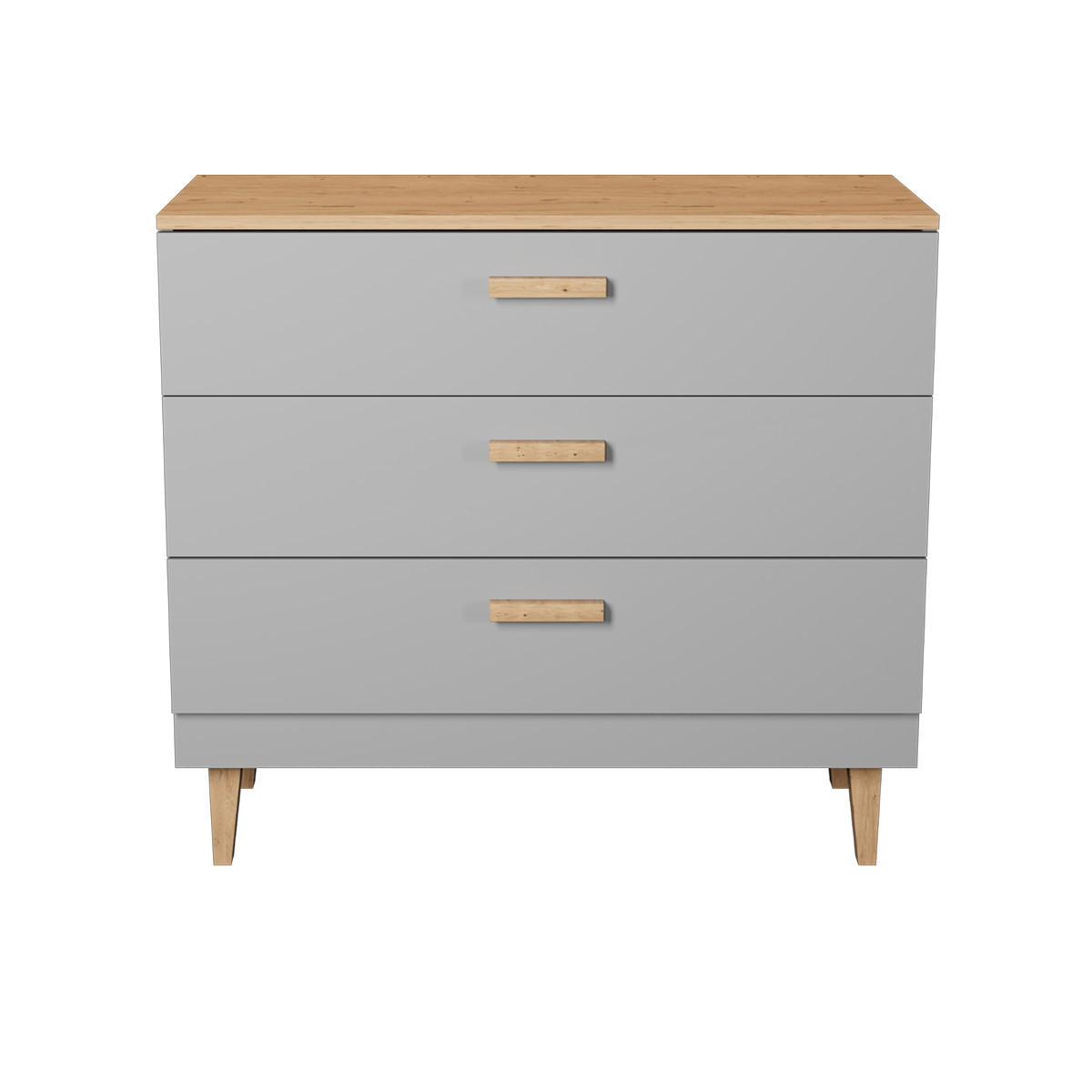 DJEČJA KOMODA Denver Sivi - siva, drvni materijal (47/90/100cm) - Petits-meubles