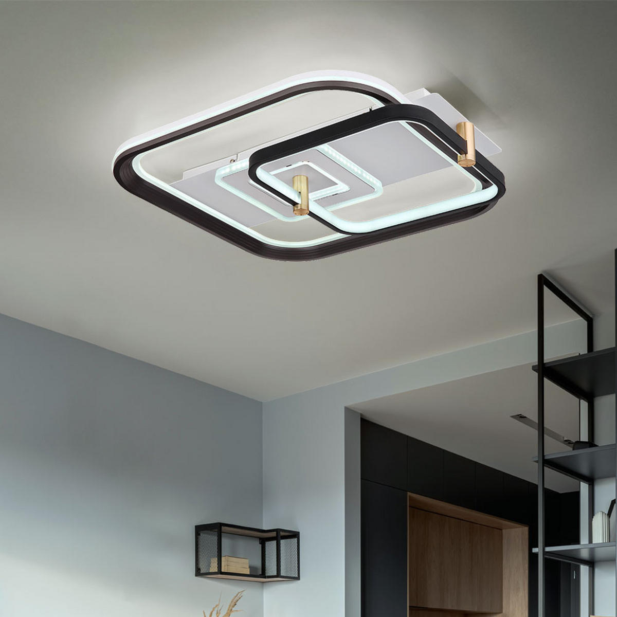 LED DECKENLEUCHTE Metall Weiß - Weiß, Metall (52/48/9.5cm)