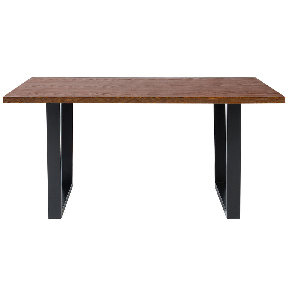ESSTISCH 160/90/76 cm Dunkelbraun, Schwarz Rechteckig Austin - Dunkelbraun, Holzwerkstoff (160/90/76cm) - Beliani