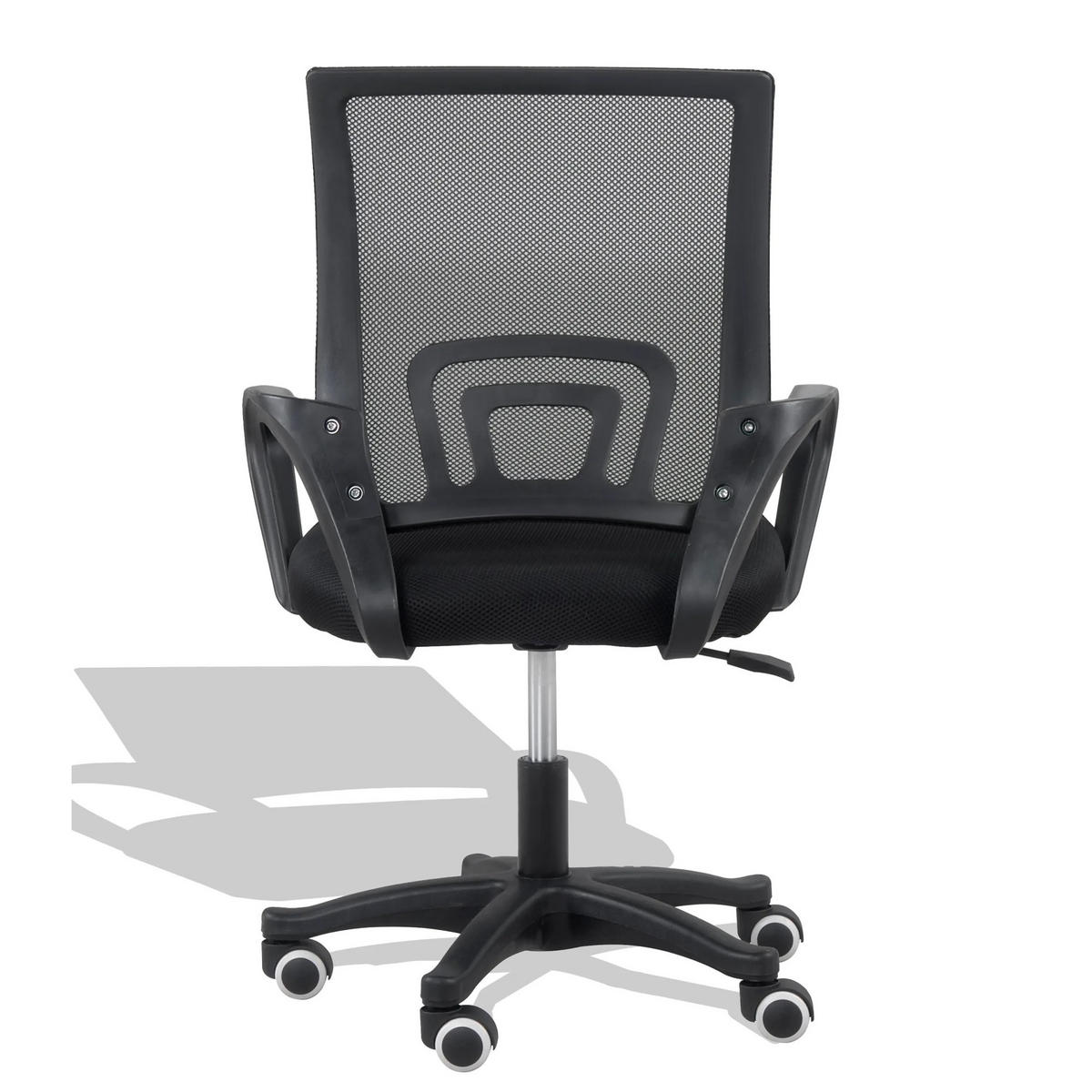 BÜROSTUHL IN MESH STOFF Textil Schwarz - Schwarz, Textil (59/81/57cm) - Nest Dream