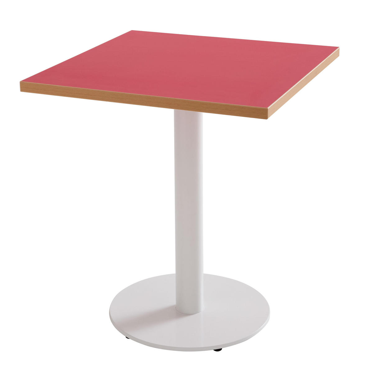 TISCHPLATTE quadratischer 60 cm, Rot - Rot, Holz (60/2.5/60cm) - Oviala