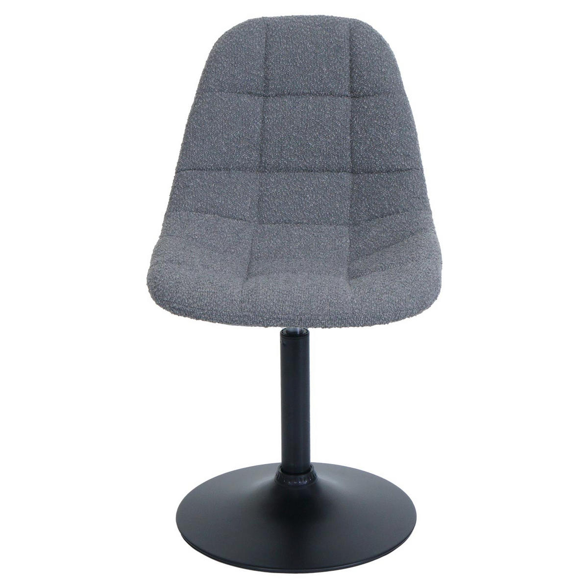ESSZIMMERSTUHL 2er-Set 83x47x43cm Sitzhöhe 47cm Stahl Stoff/Textil Bouclé Dunkelgrau - Dunkelgrau, Textil (47/83/43cm) - CHEFGASTRO