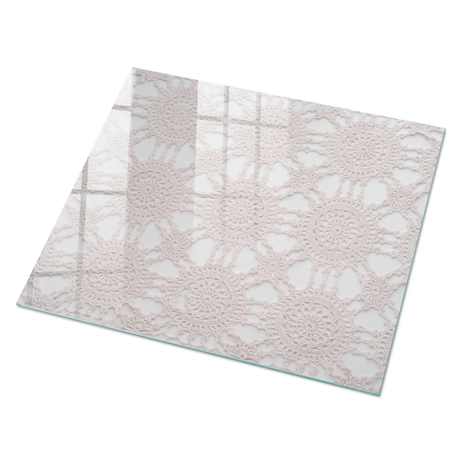 GLASPLATTE 80x60 cm – Durchbrochene Eleganz - Beige, Glas (0.4/80/60cm) - ArtPrintCave