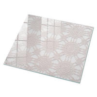 GLASPLATTE 80x60 cm – Durchbrochene Eleganz - Beige, Glas (0.4/80/60cm) - ArtPrintCave