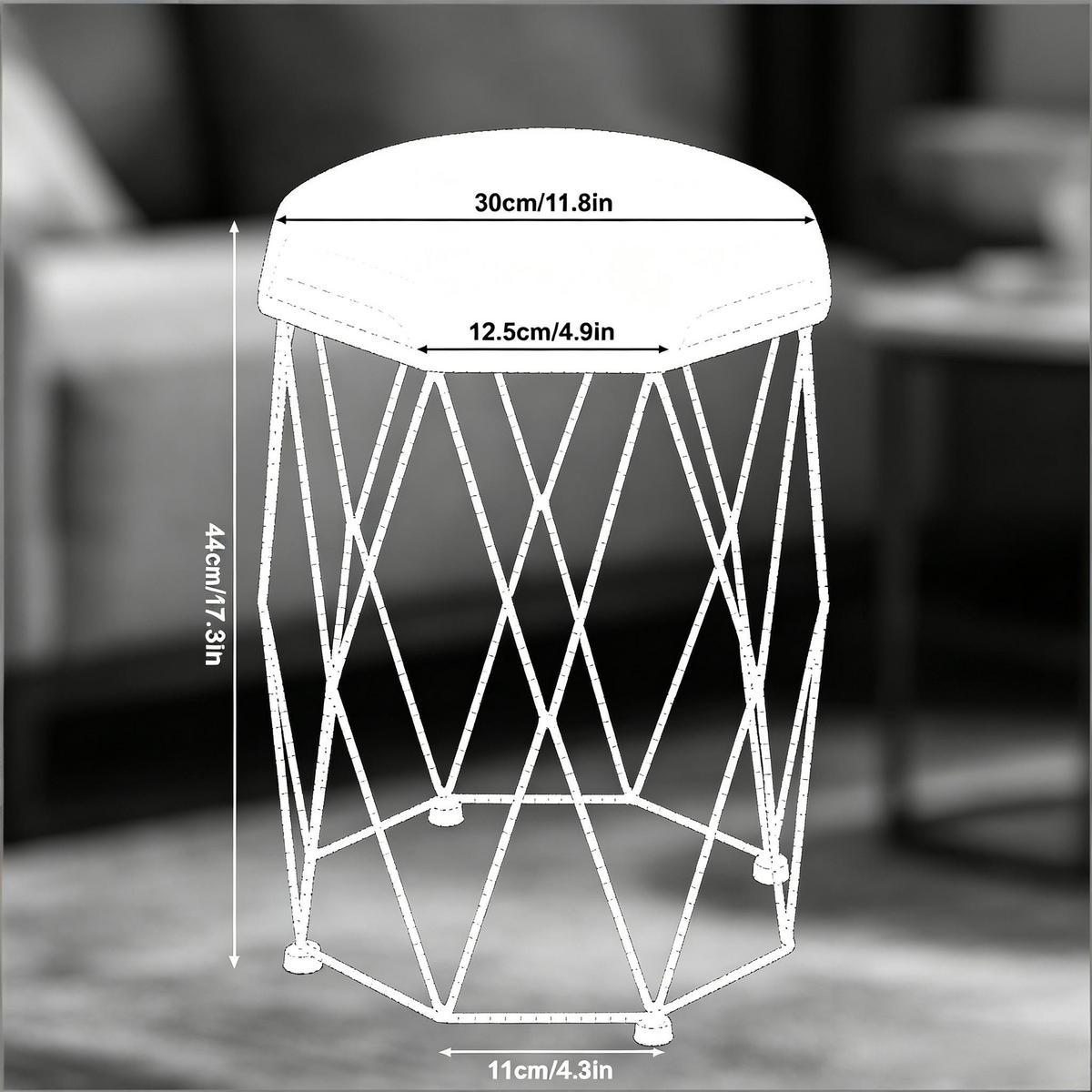 SCHMINKTISCH mit verstellbarem runden LED-Spiegel / 5 Schubladen / gepolstertem Hocker - Schwarz, Glas (125/100/40cm) - Vallsero