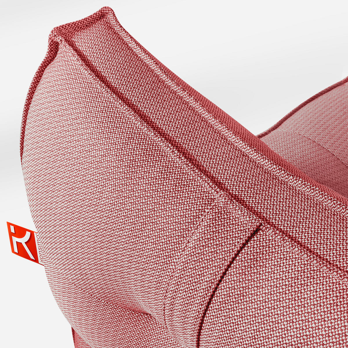 GARTENLIEGE LOVIA Sonnenliege, Rot/Weiß - Rot, Textil (90/82/174cm) - KONSIMO®