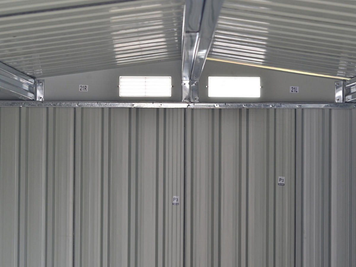 SCHREBERGARTENHAUS - 313 cm x 302 cm - metall - anthrazitgrau Lery - Anthrazit, Metall (313/154/302cm) - Vente-Unique