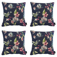 DEKORATIONSKISSEN Cato - Blau - 50/50/10 cm - 4er-Set - Blau, Textil (50/50cm) - Madison